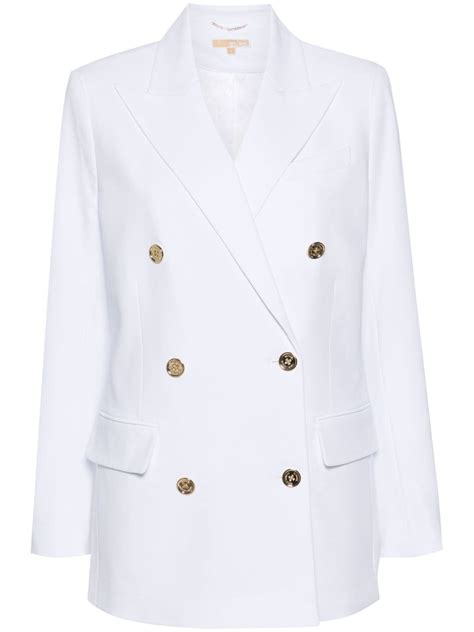 michael kors white blazer|Michael Kors double breasted dress.